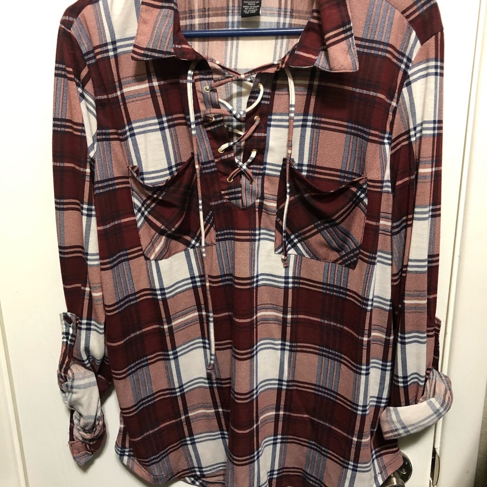 Plaid blouse